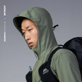 AONIJIE FM5243 Men Windproof Jacket Autumn and Winter Windproof Warm Outdoor Water-repellent Hiking Top Hooded Running Jacket